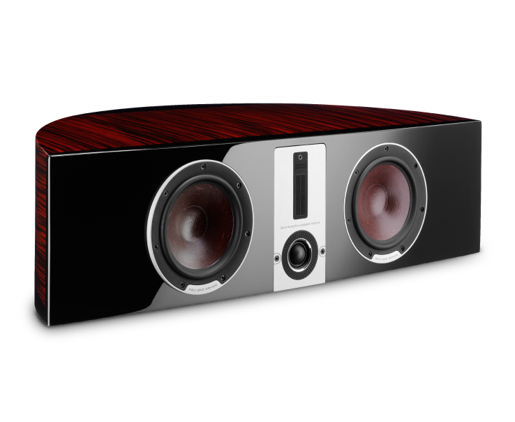 DALI EPICON VOKAL in a Ruby Macassar finish with High Gloss Lacquer