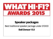 WHAT HI-FI AWARD 2015 for DALI ZENSOR 1 5.1 surround system.